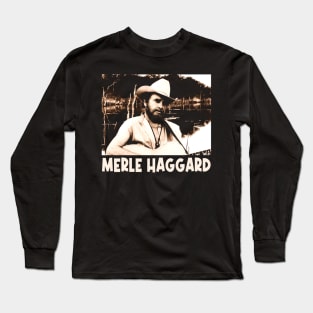 Retro Musical Vintage Haggard Mens Funny Long Sleeve T-Shirt